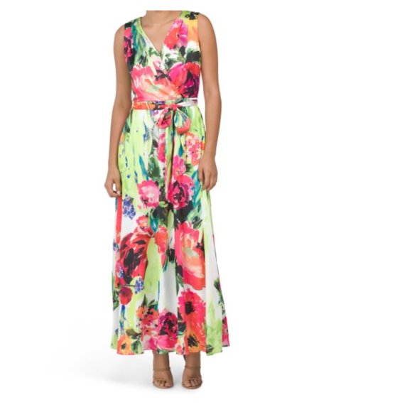 TAHARI ASL Floral Print Dress - Picture 1 of 5